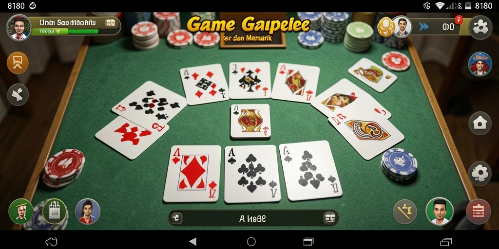 Tampilan gameplay 8180 yang mendebarkan di saat bermain Gaple.