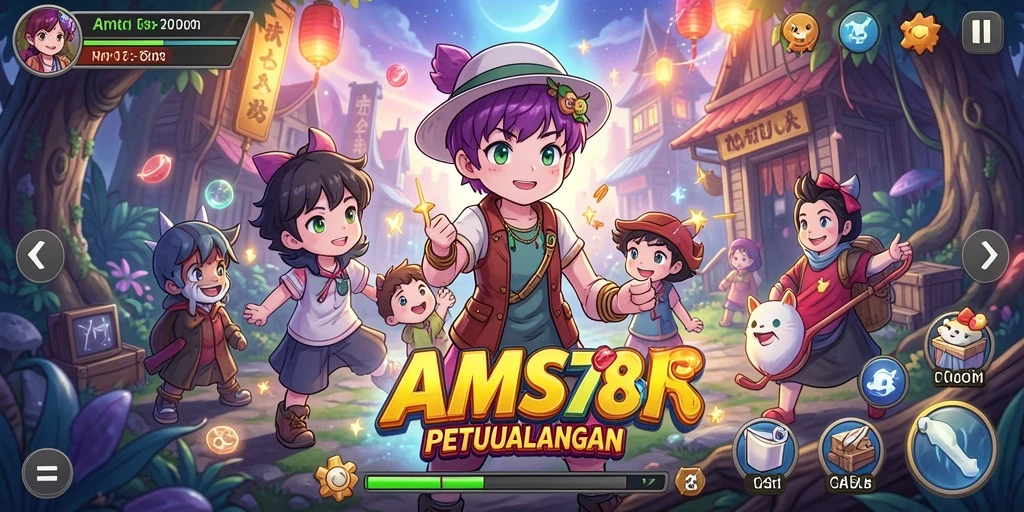 Tampilan gameplay menakjubkan dari AMS789 yang penuh aksi anime.