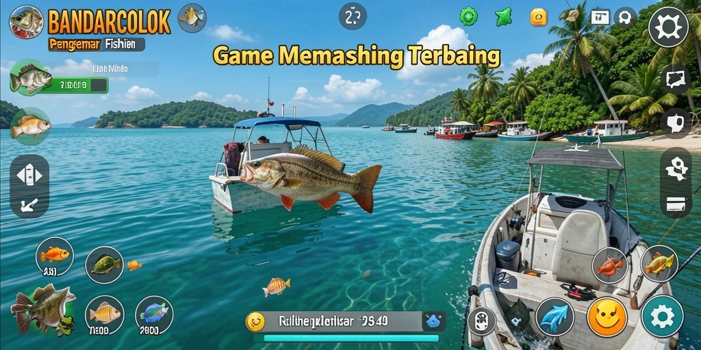 Tampilan menarik gameplay <strong>BANDARCOLOK</strong> yang menampilkan aksi memancing.