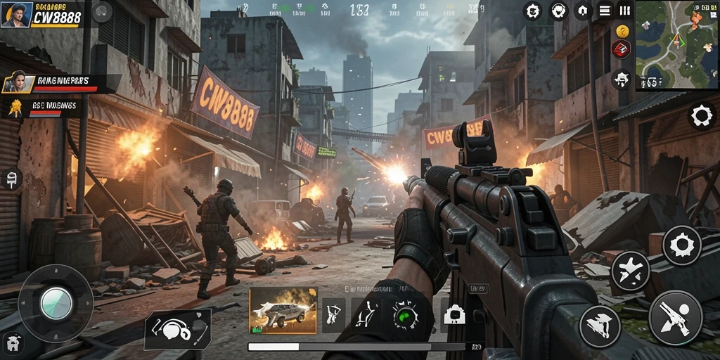 Tampilan gameplay CW8888 yang seru dan mendebarkan.