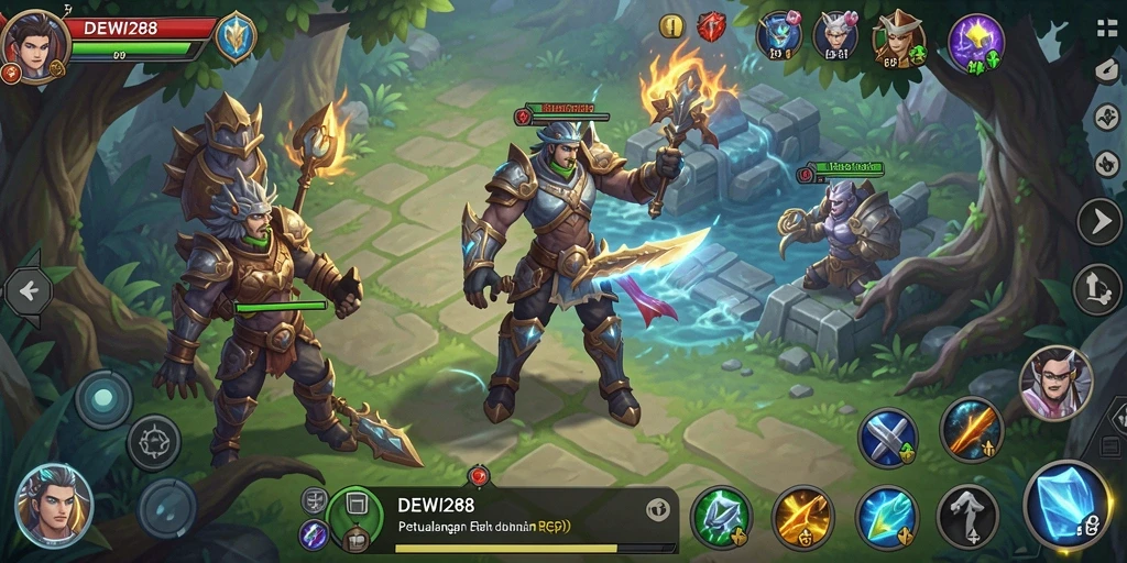 Tampilan gameplay seru dan mendebarkan di DEWI288.