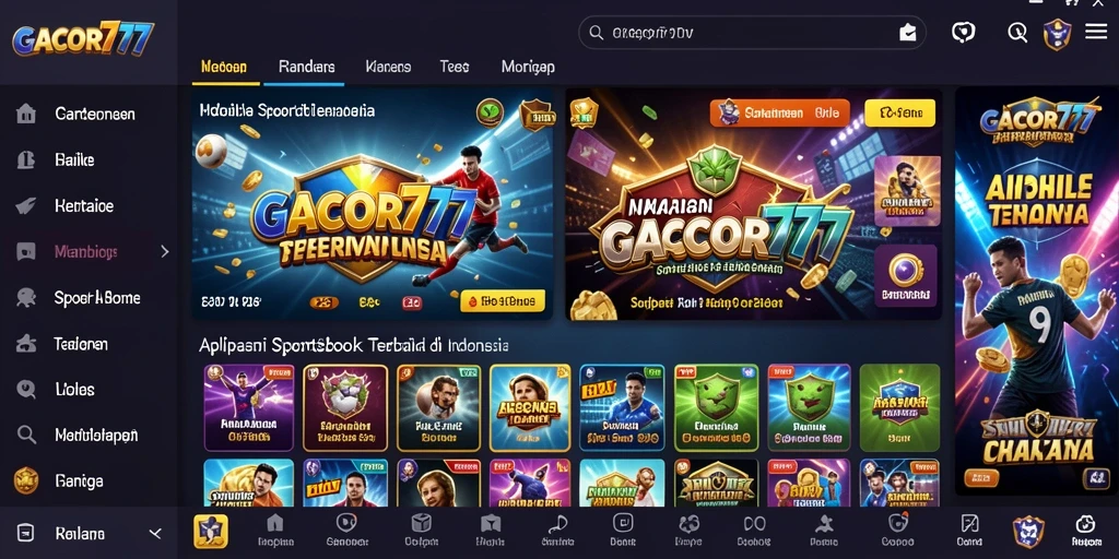Tampilan gameplay GACOR777 dengan taruhan olahraga yang seru dan interaktif.