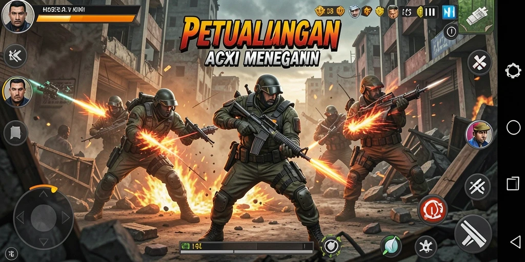 Tampilan gameplay H03 yang mendebarkan dengan aksi penuh adrenalin.