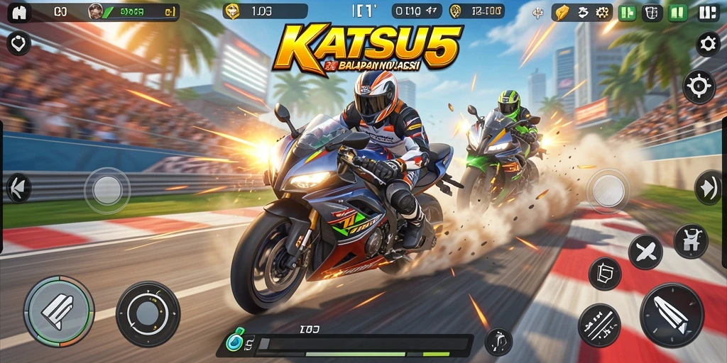 Tampilan balapan motor yang mendebarkan di KATSU5.