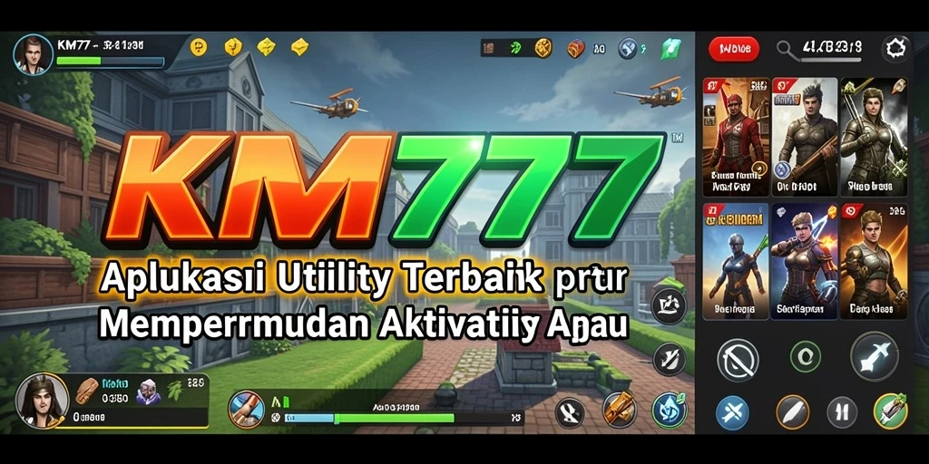 Screenshot KM777 menunjukkan fitur-fitur Utility yang memudahkan pengguna.