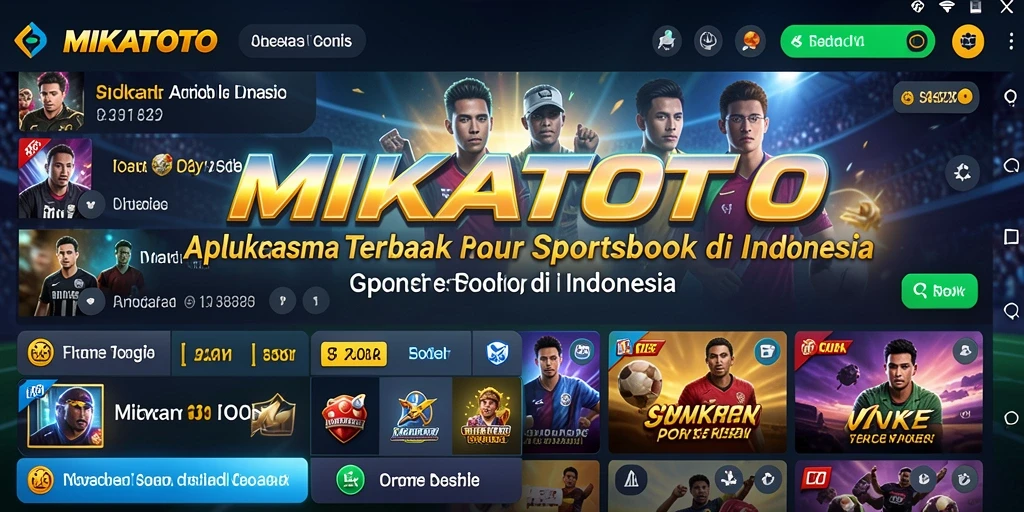 Tampilan MIKATOTO saat menunjukkan gameplay taruhan olahraga.