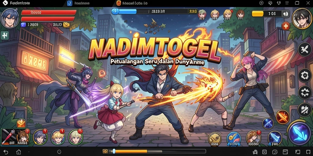 Tangkapan layar menampilkan aksi seru dalam game Anime NADIMTOGEL.