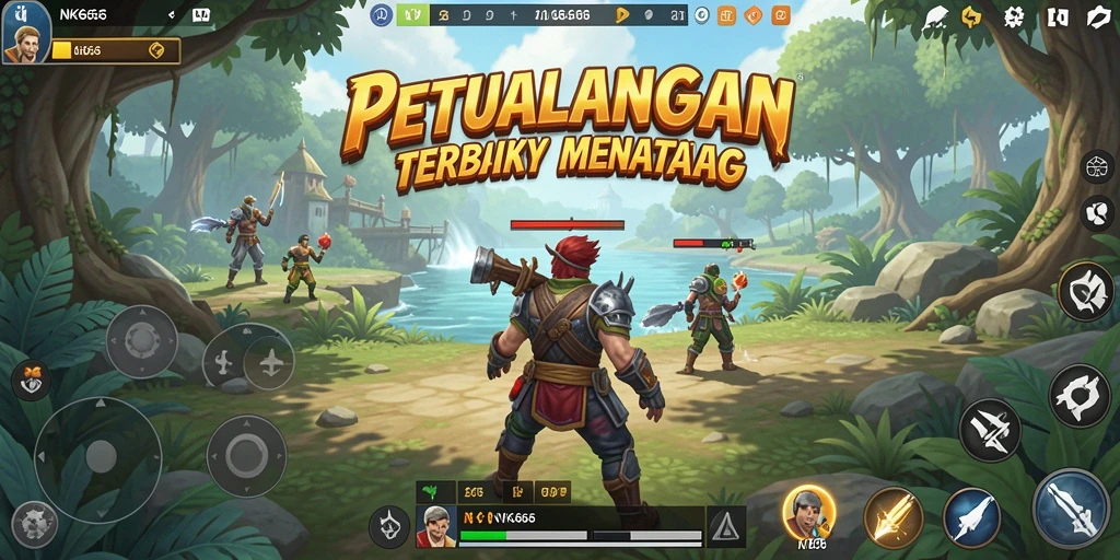 Tangkapan layar utama gameplay NK666 yang menampilkan dunia terbuka.