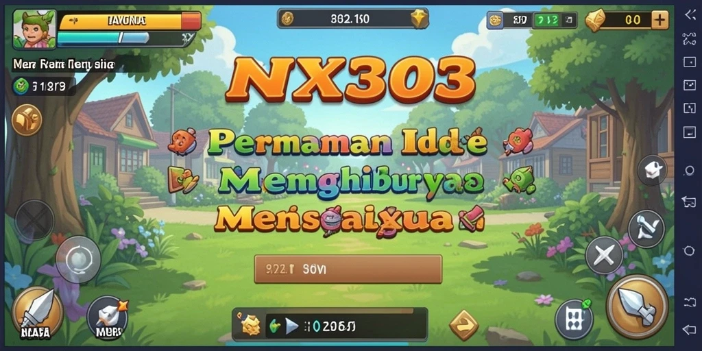 Tangkapan layar gameplay NX303 yang menunjukkan karakter berkembang.