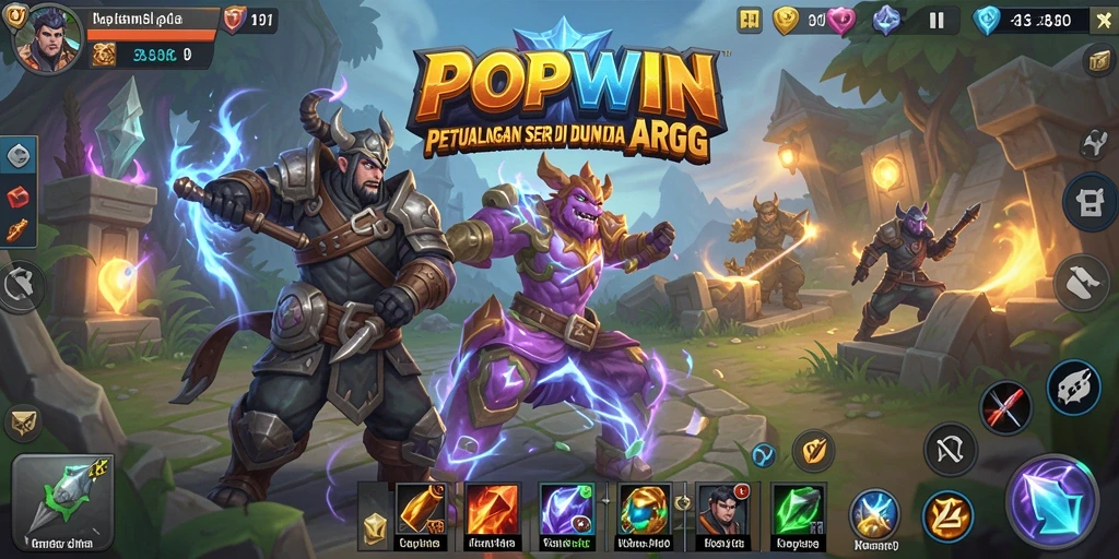 Tampilan menarik dari gameplay ARPG di POPWIN yang penuh aksi.