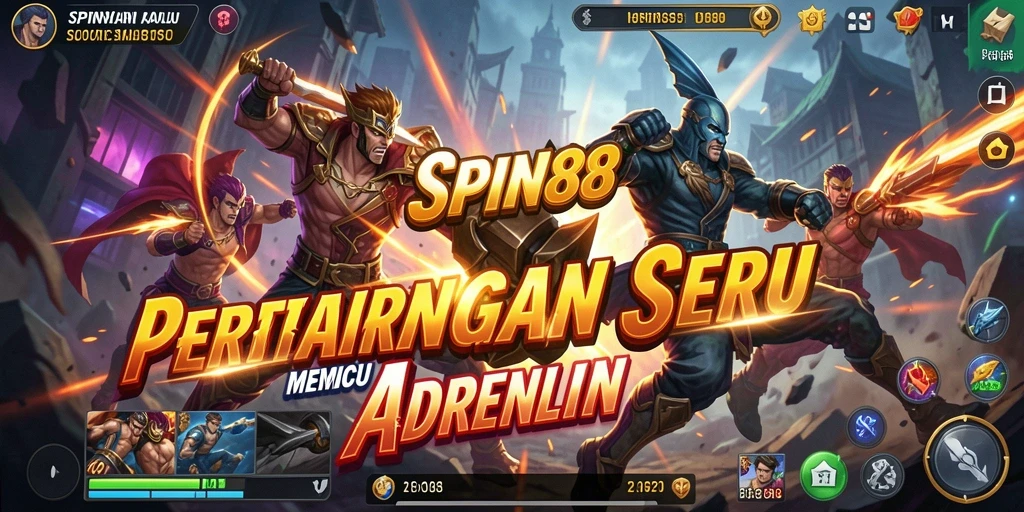 Tangkapan layar gameplay SPIN88 menampilkan pertarungan seru dengan efek visual yang menakjubkan.