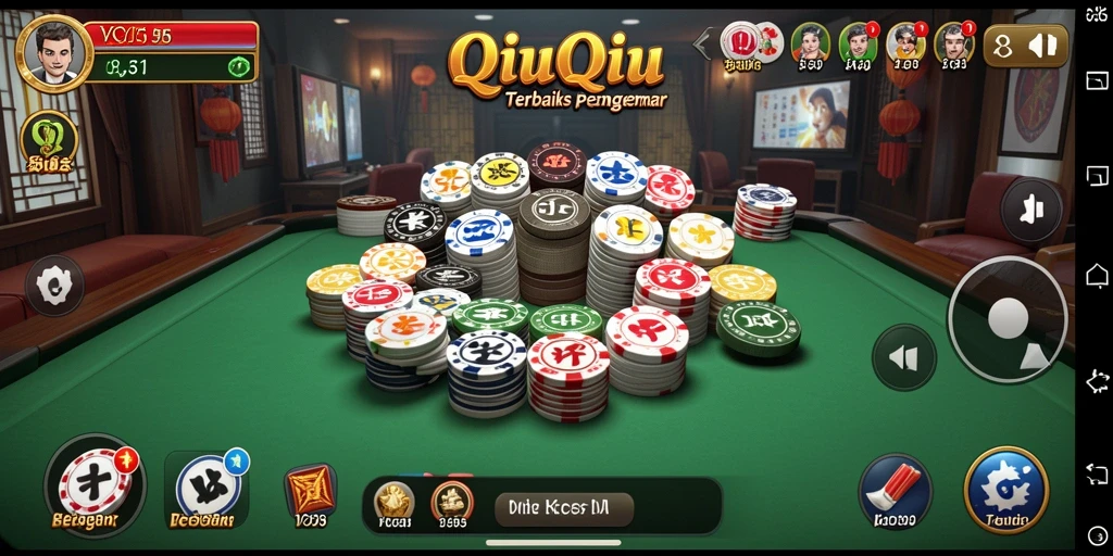 Tampilan gameplay QiuQiu yang seru dan menarik.